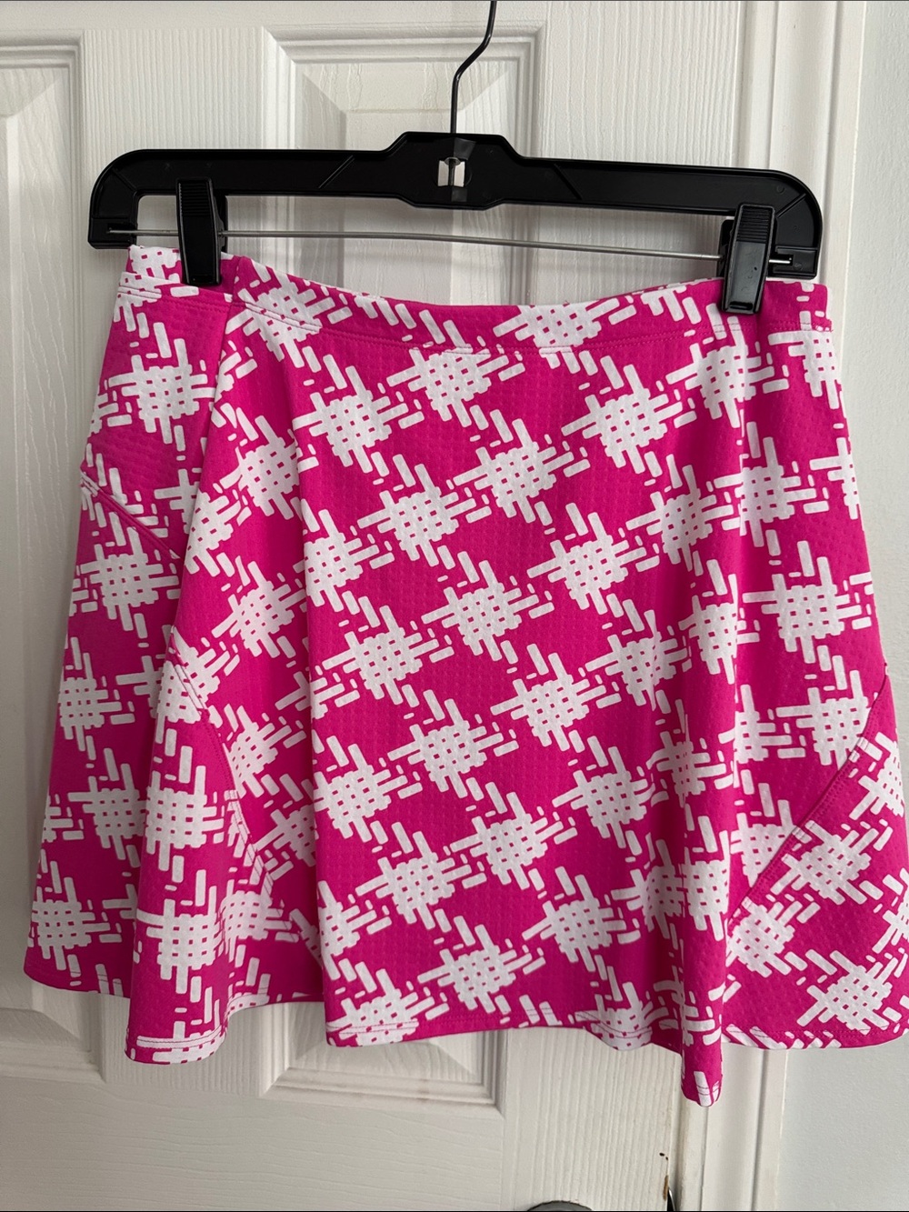 IBKUL Hot Pink & White Patterned Skort